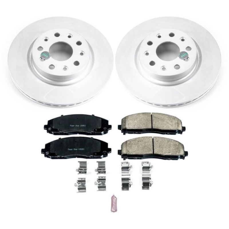 Power Stop 18-19 Jeep Wrangler Front Z17 Evolution Geomet Coated Brake Kit