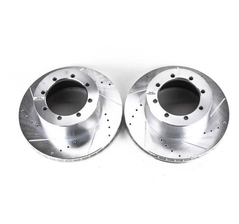 Power Stop 00-02 Ford E-450 Super Duty Rear Evolution Drilled & Slotted Rotors - Pair