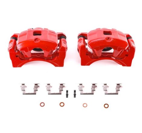 Power Stop 08-16 Mitsubishi Lancer Front Red Calipers w/Brackets - Pair