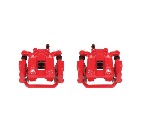 Power Stop 03-08 Infiniti FX35 Rear Red Calipers w/Brackets - Pair