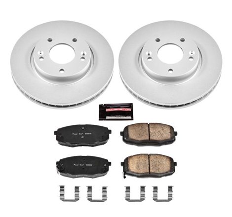 Power Stop 09-12 Hyundai Elantra Front Z17 Evolution Geomet Coated Brake Kit