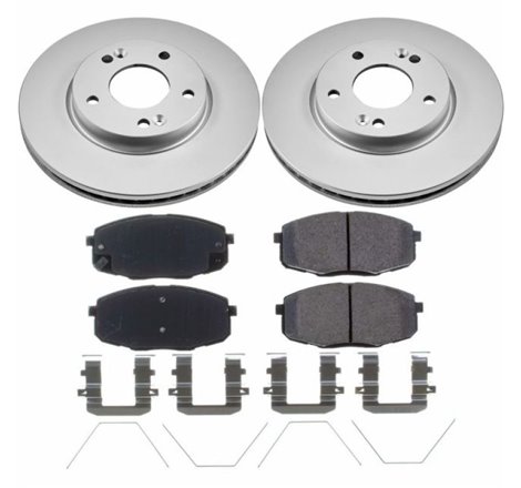 Power Stop 17-19 Kia Soul Front Z17 Evolution Geomet Coated Brake Kit