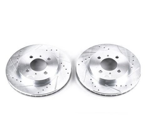 Power Stop 02-07 Mitsubishi Lancer Front Evolution Drilled & Slotted Rotors - Pair