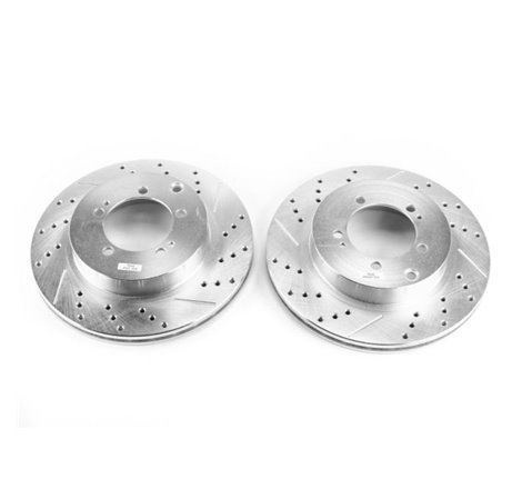 Power Stop 03-06 Mitsubishi Lancer Rear Evolution Drilled & Slotted Rotors - Pair