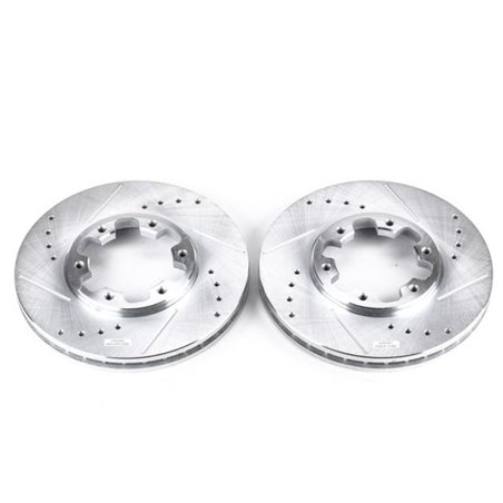 Power Stop 03-04 Nissan Frontier Front Evolution Drilled & Slotted Rotors - Pair