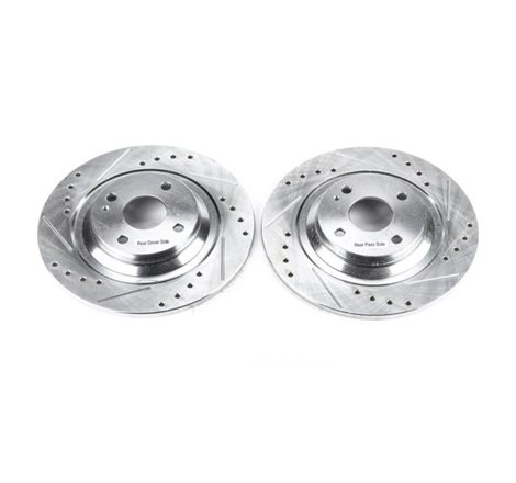 Power Stop 01-05 Mazda Miata Rear Evolution Drilled & Slotted Rotors - Pair