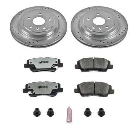 Power Stop 14-18 Cadillac CTS Rear Z26 Street Warrior Brake Kit