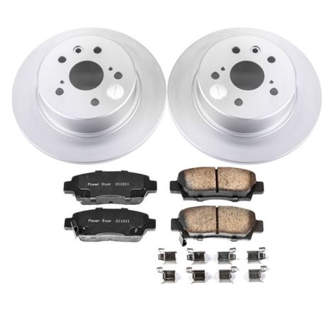 Power Stop 95-99 Toyota Avalon Rear Z17 Evolution Geomet Coated Brake Kit