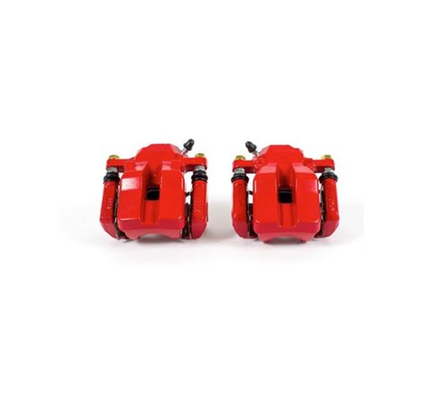 Power Stop 06-12 Toyota RAV4 Rear Red Calipers w/Brackets - Pair