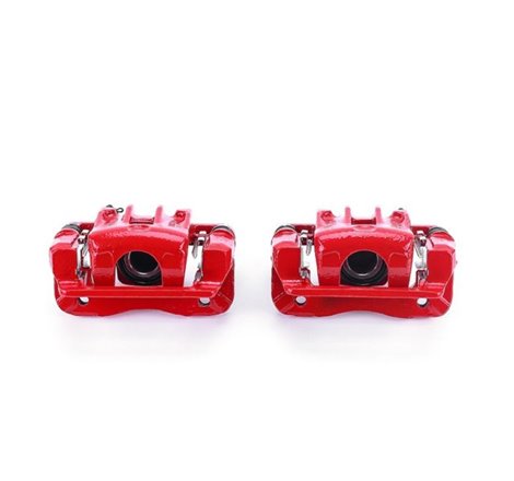 Power Stop 99-05 Hyundai Sonata Rear Red Calipers w/Brackets - Pair