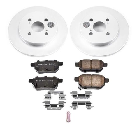 Power Stop 12-18 Toyota Yaris Rear Z17 Evolution Geomet Coated Brake Kit