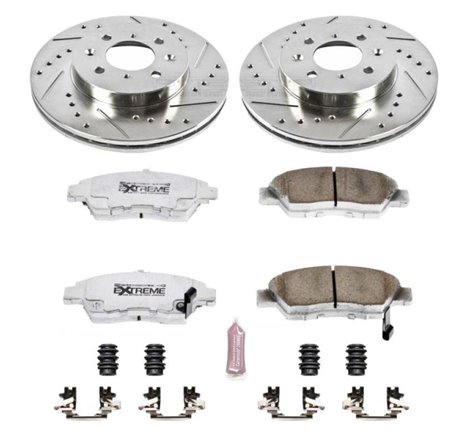 Power Stop 93-95 Honda Civic Front Z26 Street Warrior Brake Kit