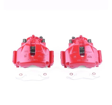 Power Stop 00-03 Saab 9-3 Front Red Calipers w/Brackets - Pair