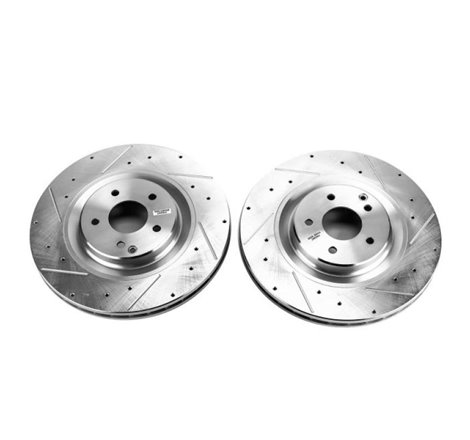 Power Stop 02-04 Mercedes-Benz C32 AMG Front Evolution Drilled & Slotted Rotors - Pair