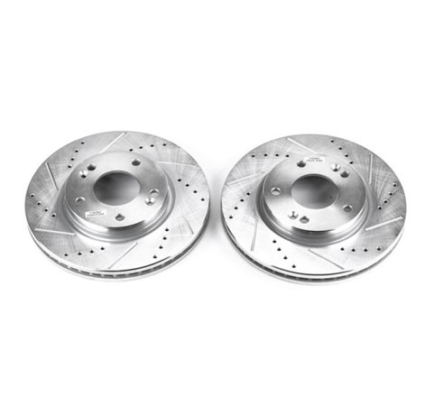 Power Stop 01-05 Hyundai Santa Fe Front Evolution Drilled & Slotted Rotors - Pair