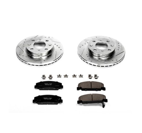 Power Stop 90-00 Honda Civic Front Z23 Evolution Sport Brake Kit