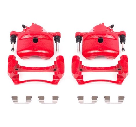 Power Stop 98-02 Honda Accord Front Red Calipers w/Brackets - Pair