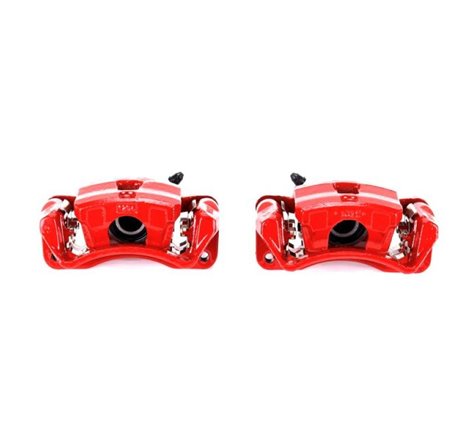 Power Stop 06-12 Mitsubishi Eclipse Rear Red Calipers w/Brackets - Pair