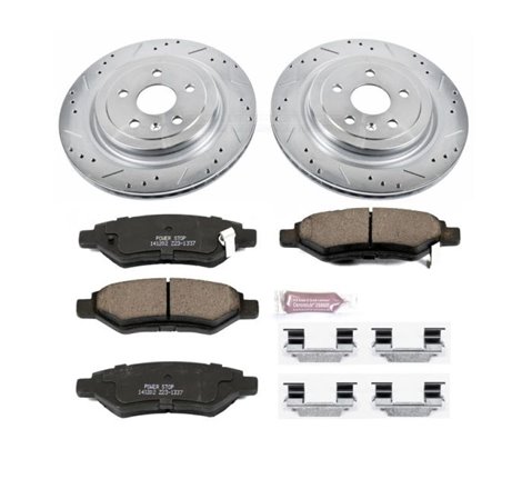 Power Stop 08-14 Cadillac CTS Rear Z23 Evolution Sport Brake Kit