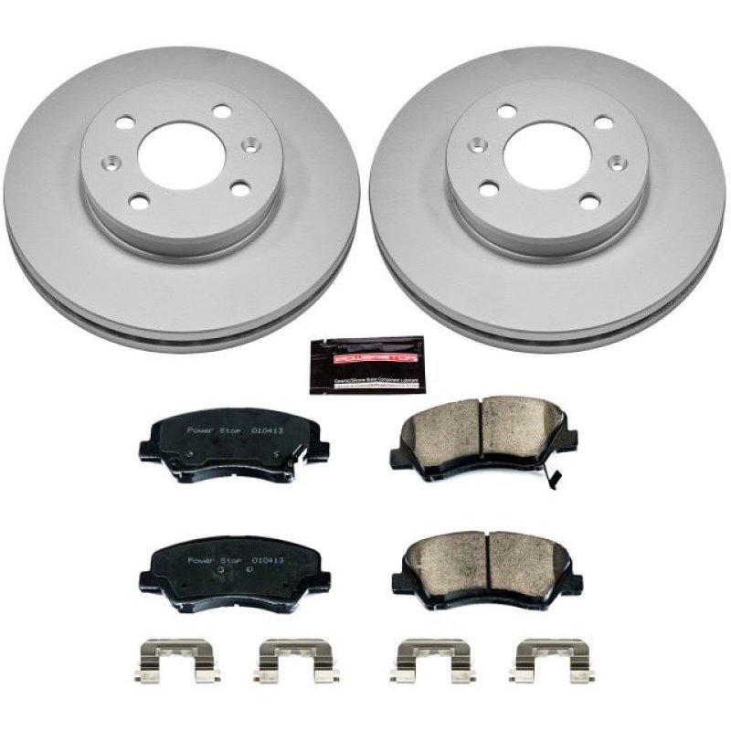 Power Stop 12-18 Hyundai Accent Front Z17 Evolution Geomet Coated Brake Kit