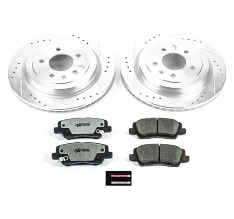 Power Stop 13-15 Cadillac ATS Rear Z26 Street Warrior Brake Kit