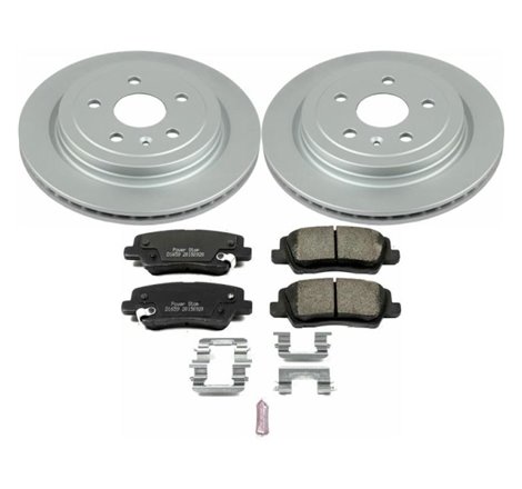 Power Stop 14-18 Cadillac CTS Rear Z17 Evolution Geomet Coated Brake Kit