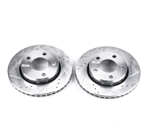 Power Stop 00-02 Audi S4 Rear Evolution Drilled & Slotted Rotors - Pair