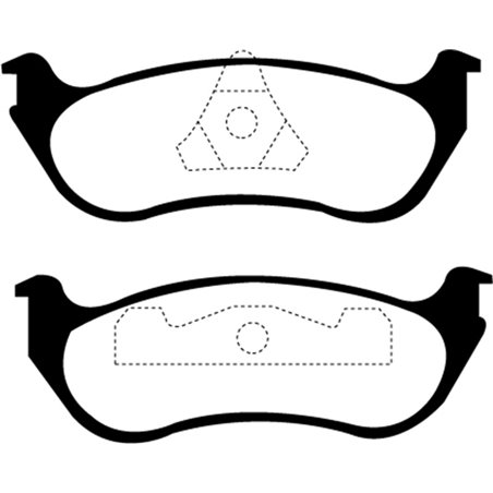 EBC 95-97 Ford Crown Victoria 4.6 (ABS) (Steel PisTons) Yellowstuff Rear Brake Pads