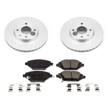 Power Stop 16-19 Chevrolet Spark Front Z17 Evolution Geomet Coated Brake Kit