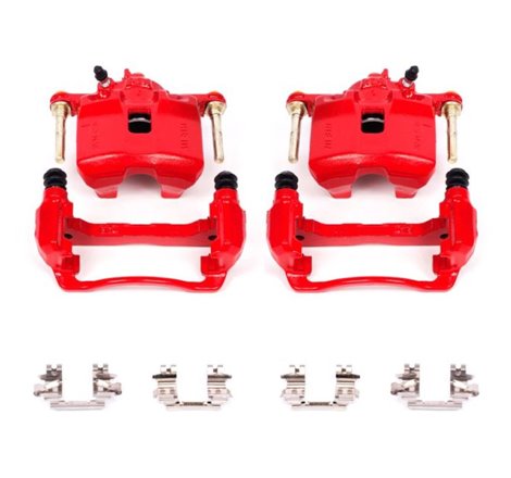 Power Stop 93-95 Honda Civic Front Red Calipers w/Brackets - Pair