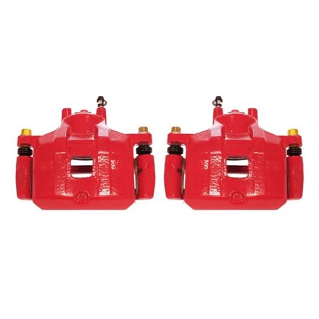 Power Stop 08-17 Mitsubishi Lancer Front Red Calipers w/Brackets - Pair