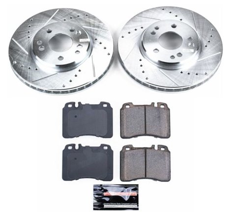 Power Stop 90-93 Mercedes-Benz 300SL Front Z23 Evolution Sport Brake Kit