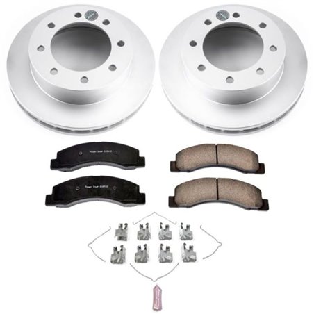 Power Stop 1999 Ford F-250 Super Duty Front Z17 Evolution Geomet Coated Brake Kit