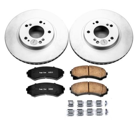 Power Stop 04-11 Mitsubishi Endeavor Front Z17 Evolution Geomet Coated Brake Kit