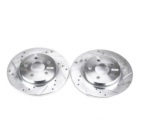 Power Stop 02-08 Jaguar X-Type Rear Evolution Drilled & Slotted Rotors - Pair