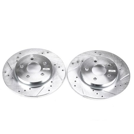 Power Stop 02-08 Jaguar X-Type Rear Evolution Drilled & Slotted Rotors - Pair