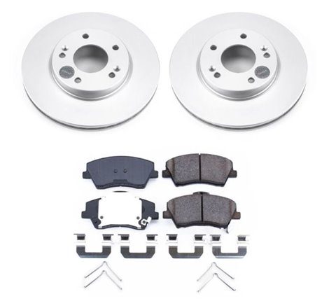 Power Stop 17-19 Hyundai Ioniq Front Z17 Evolution Geomet Coated Brake Kit