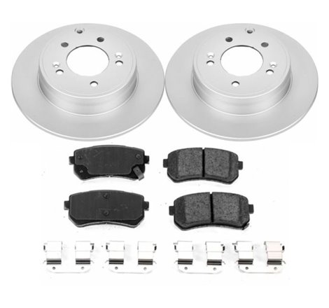 Power Stop 16-19 Hyundai Sonata Rear Z17 Evolution Geomet Coated Brake Kit