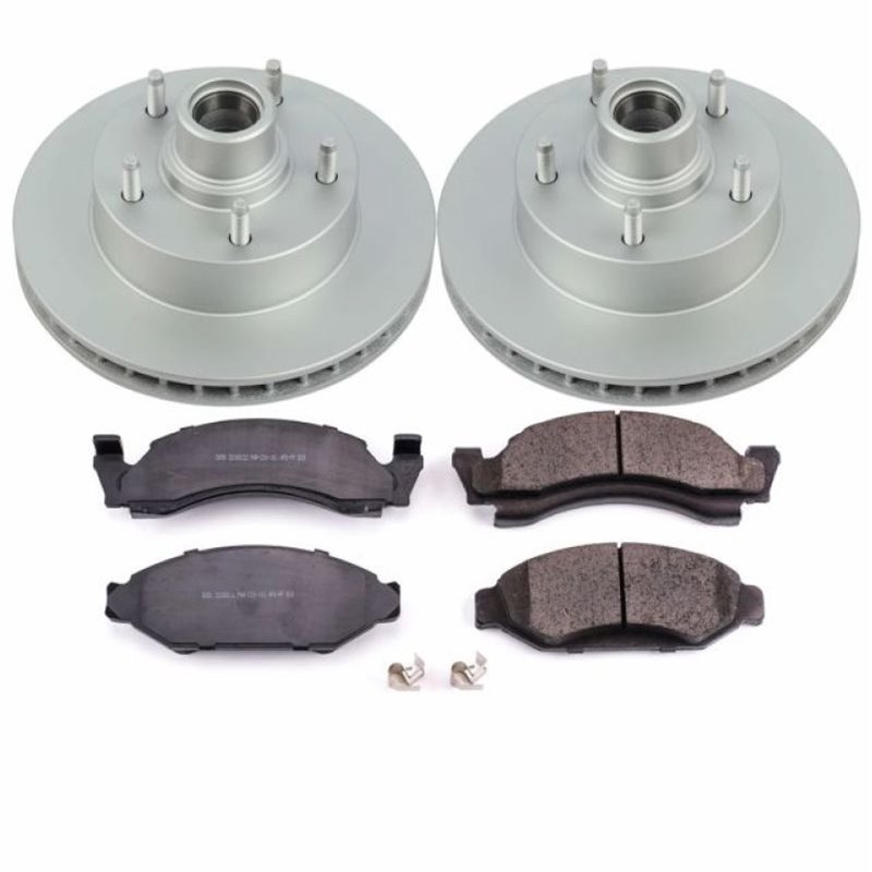 Power Stop 1986 Ford E-150 Front Z17 Evolution Geomet Coated Brake Kit