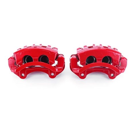 Power Stop 08-14 Cadillac CTS Front Red Calipers w/Brackets - Pair