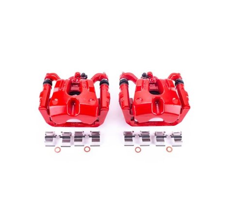 Power Stop 15-17 Chrysler 200 Rear Red Calipers w/Brackets - Pair