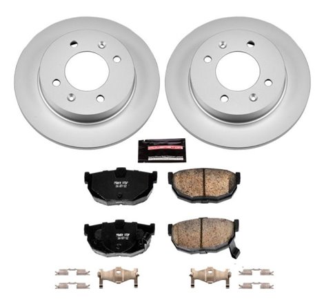 Power Stop 97-06 Hyundai Elantra Rear Z17 Evolution Geomet Coated Brake Kit