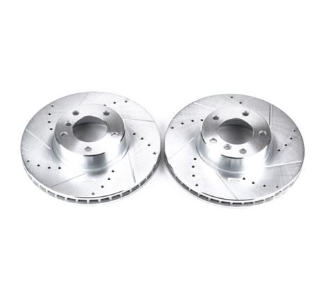 Power Stop 01-03 BMW 530i Front Evolution Drilled & Slotted Rotors - Pair