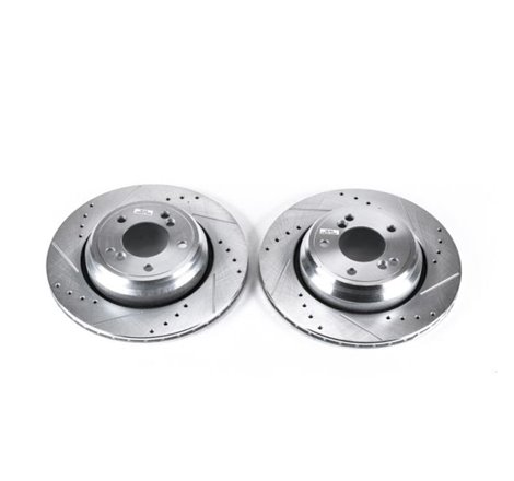 Power Stop 01-06 BMW M3 Rear Evolution Drilled & Slotted Rotors - Pair