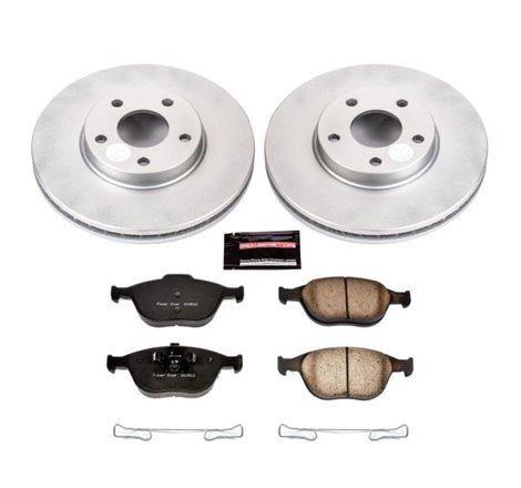 Power Stop 10-13 Ford Transit Connect Front Z17 Evolution Geomet Coated Brake Kit