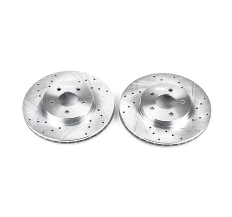 Power Stop 02-08 Jaguar X-Type Front Evolution Drilled & Slotted Rotors - Pair