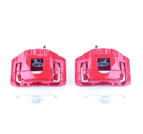 Power Stop 05-06 Audi A4 Front Red Calipers w/Brackets - Pair