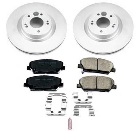 Power Stop 10-16 Hyundai Genesis Coupe Front Z17 Evolution Geomet Coated Brake Kit