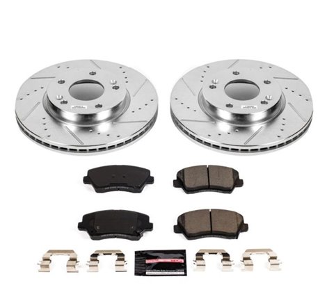 Power Stop 16-17 Hyundai Veloster Front Z23 Evolution Sport Brake Kit