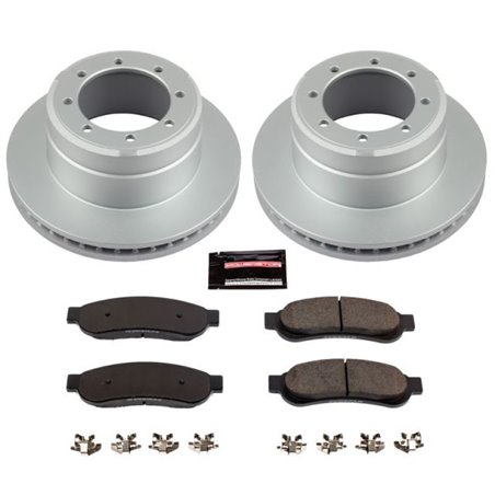 Power Stop 05-10 Ford F-350 Super Duty Rear Z17 Evolution Geomet Coated Brake Kit